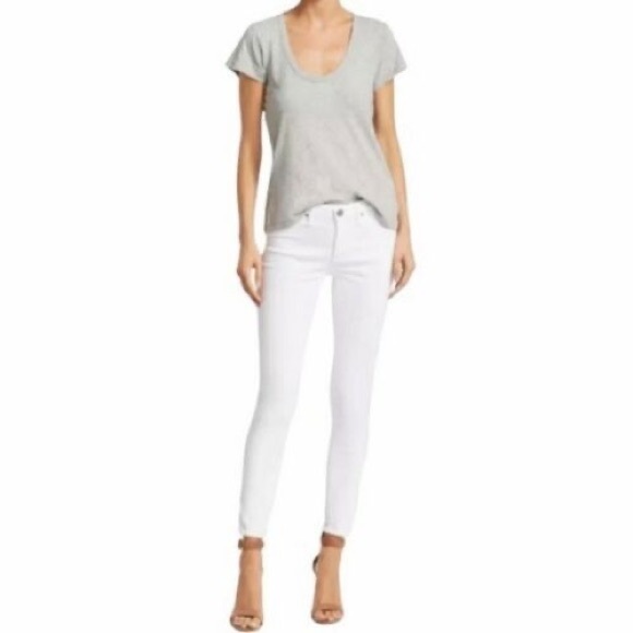 AG Adriano Goldschmied, The Stevie slim Straight white, 28R Made in USA - Picture 2 of 9